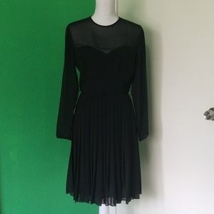 Vintage goth sexy sheer black  sweetheart dress